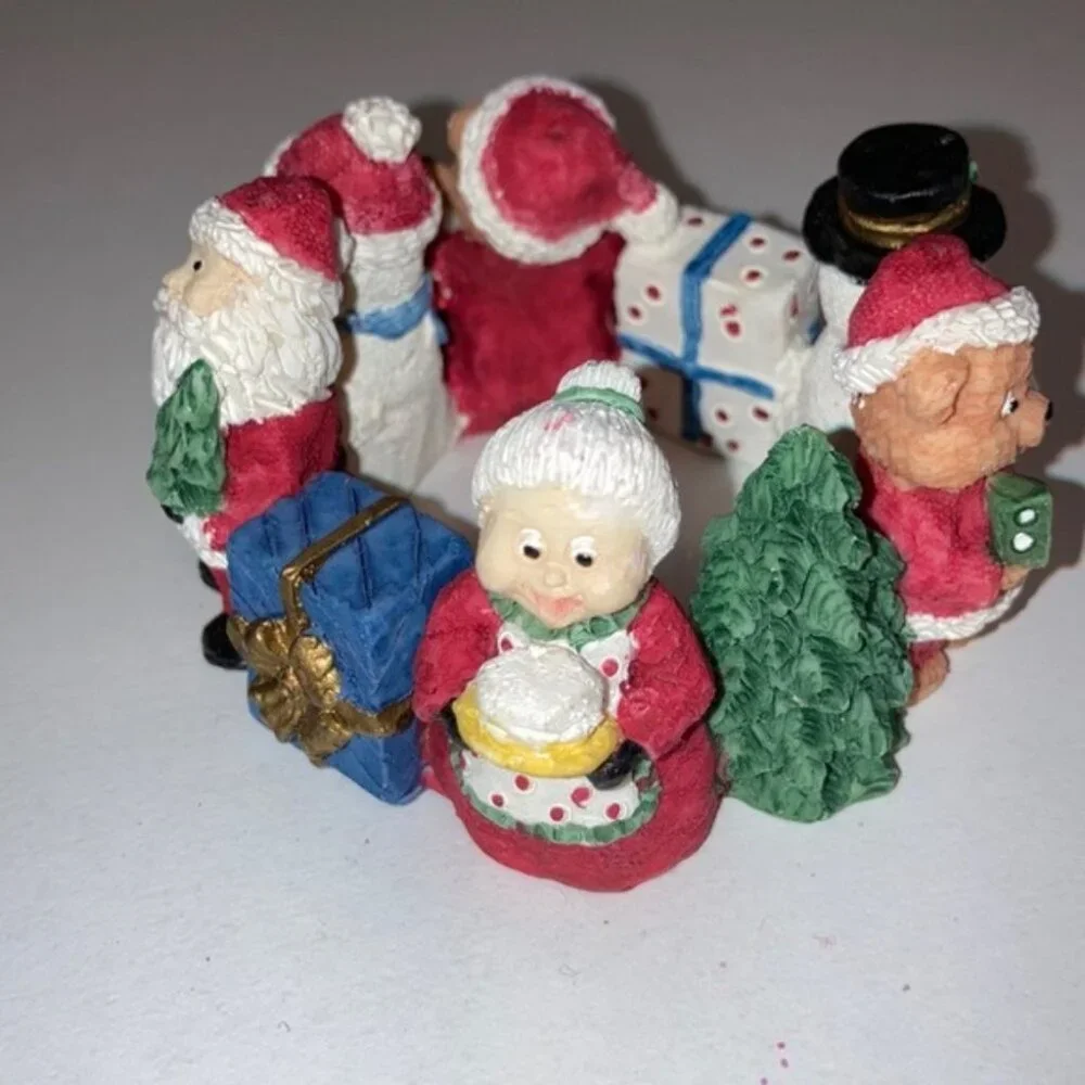 🎄✨ Set of 3 Ceramic Christmas Napkin Rings | 3” Diameter 🎅🎁